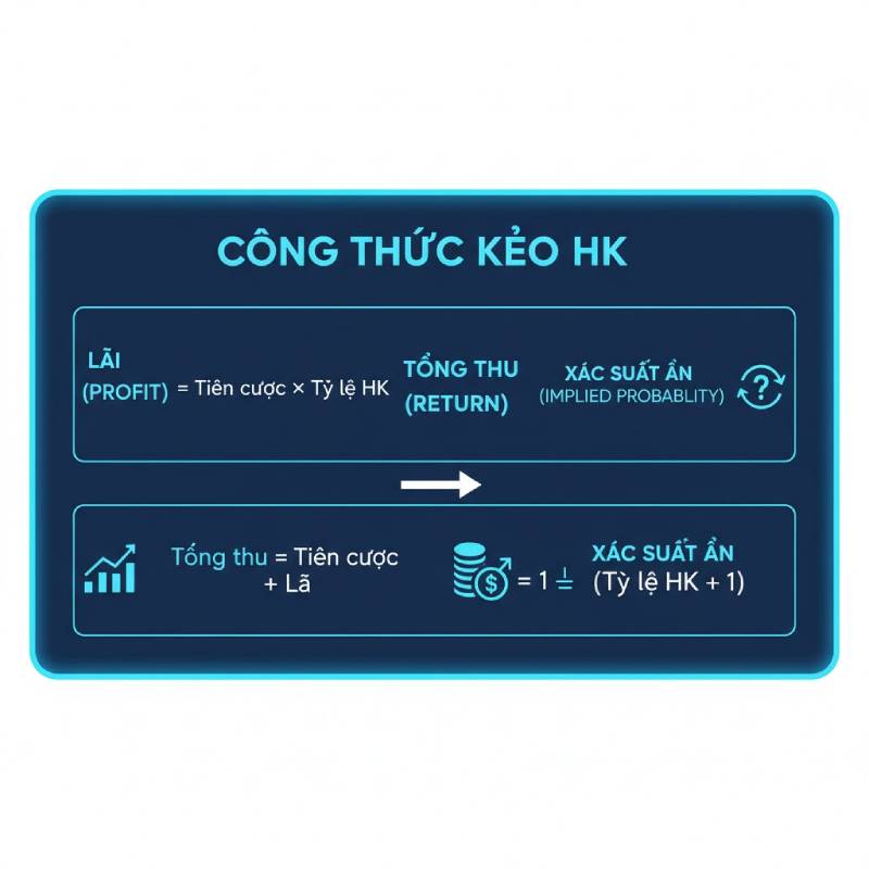 Công thức tính: Từ cược tới lãi + tổng thu
